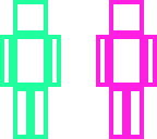 rainbow outline person