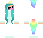 aqua unicorn girl