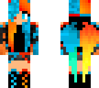 blue and red phoenix girl
