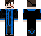 blue trench coat