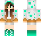 mint green cake girl