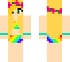 rainbow swimsuit girl