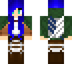 attack on titan blue haired chick