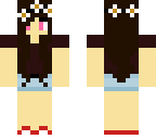 brunette girl with shorts and shirt