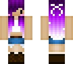 chibi purple hair girl