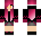 cute girl with dark pink hair