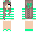 green cute girl