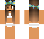 tan girl bikini blue