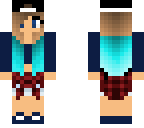 tom boy with teal hair