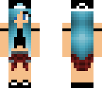 blue hair tomboy