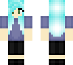 blue haired girl