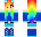 cat rainbow girl
