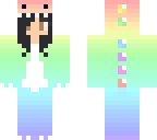 dark haired rainbow dino girl