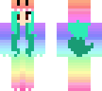 dino girl with blue hair