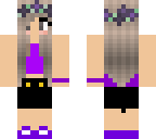 girl skin with a flower crown