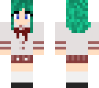 messy green hair mcs girl uniform