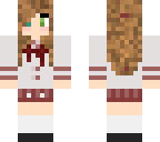 messy long brown hair  mcs girl uniform