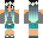 mint haired girl