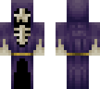 skeleton with purple hoodie