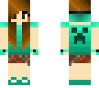 blue-green chreeper girl
