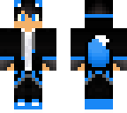 blue wolf boy with blue eyes
