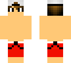 cool swimming suit guy with a hat