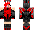 ender red hair girl dragon red and purple eyes
