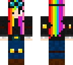 female dantdm with rainbow hair