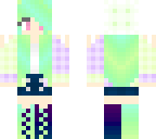 green and purple flannel
