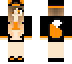 neon cat girl orange