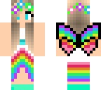 rainbow butterfly girl