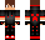 Red and Black Creeper Hoodie | Minecraft Skin