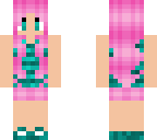 teal and pink summer girl