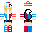 biue red girl