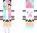 blue pink hair girl