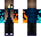 fire and ice girl with headphones