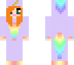 orange haired lilac unicorn girl