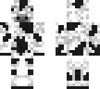 white and black cow
