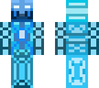 blue detailed robot suit