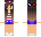 fourth of july girl with pink dyed hair ends