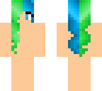 half green half blue skin base