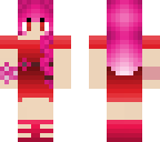 red and pink prom girl