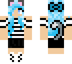 cute blue cat girl