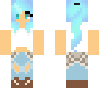 pony tail blue hair