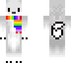 rainbow scarfed artic fox