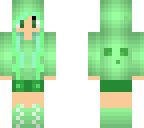 slime girl - green hair