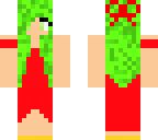 green haired girl