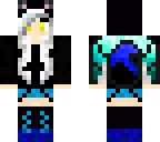 wolf dragon girl blue tail