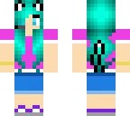 blue and purple cat girl dj
