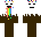 rainbow barfing cake